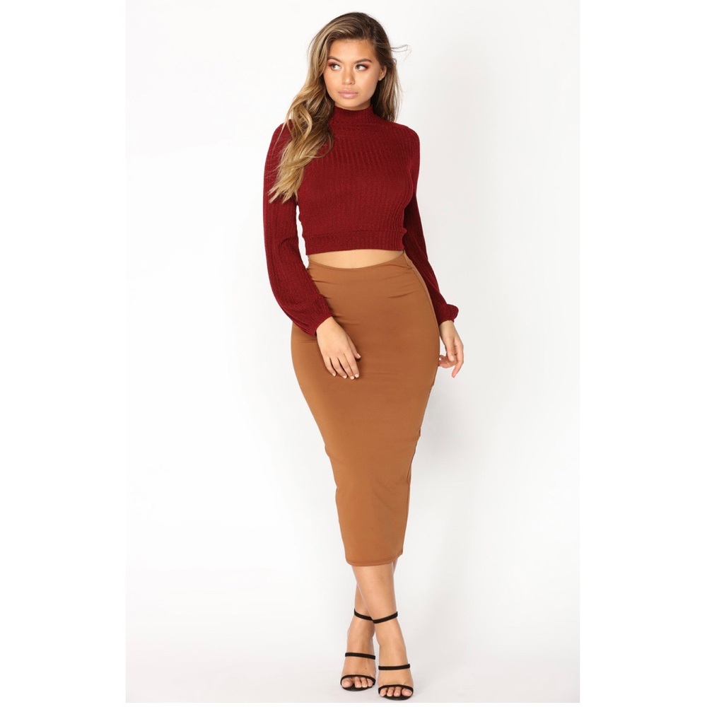 Olive Oil Skirt II -Coffee NWOT